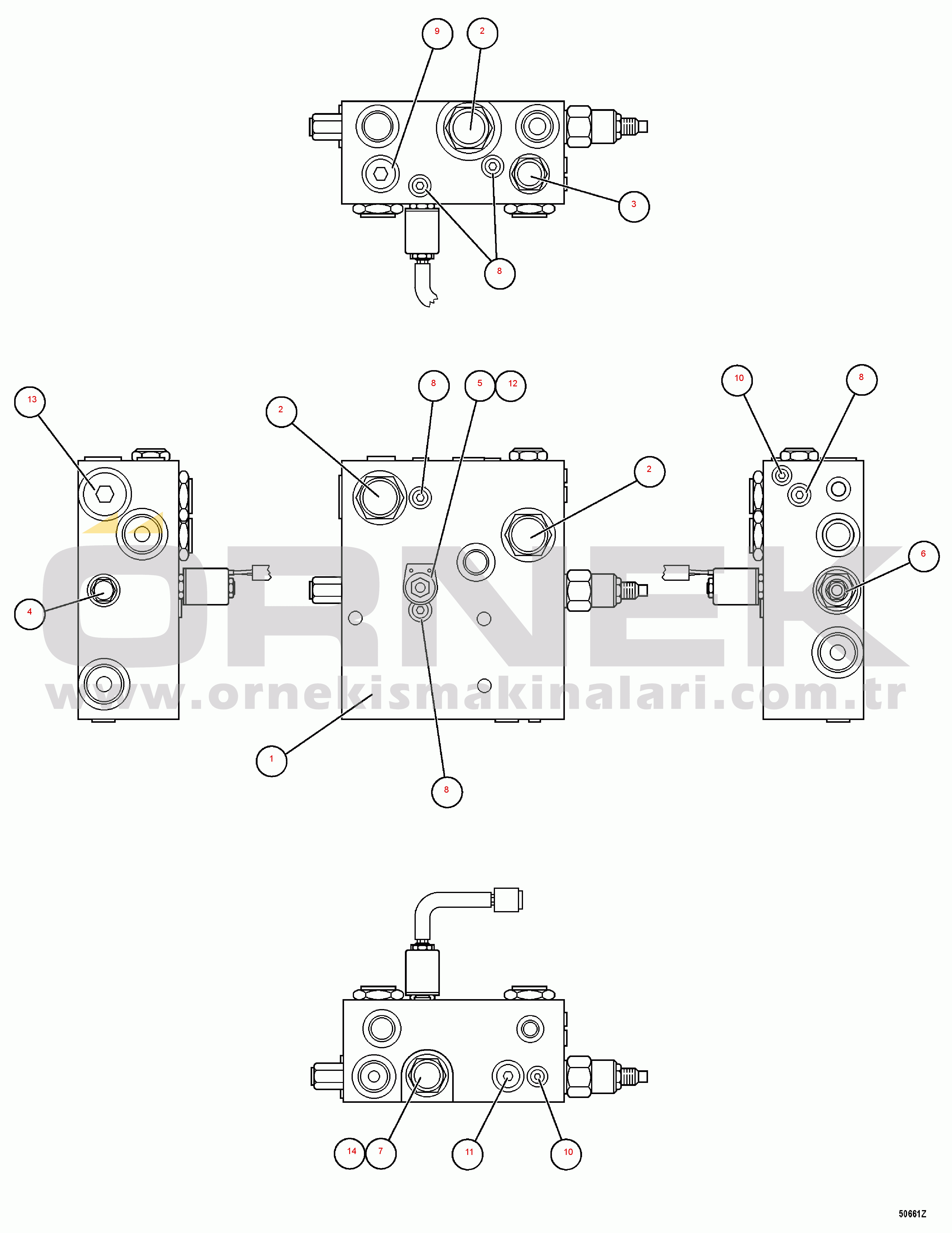 Komatsu HD1500-7 S/N 80001-80137 BLEEDDOWN MANIFOLD VALVE(#80001-)