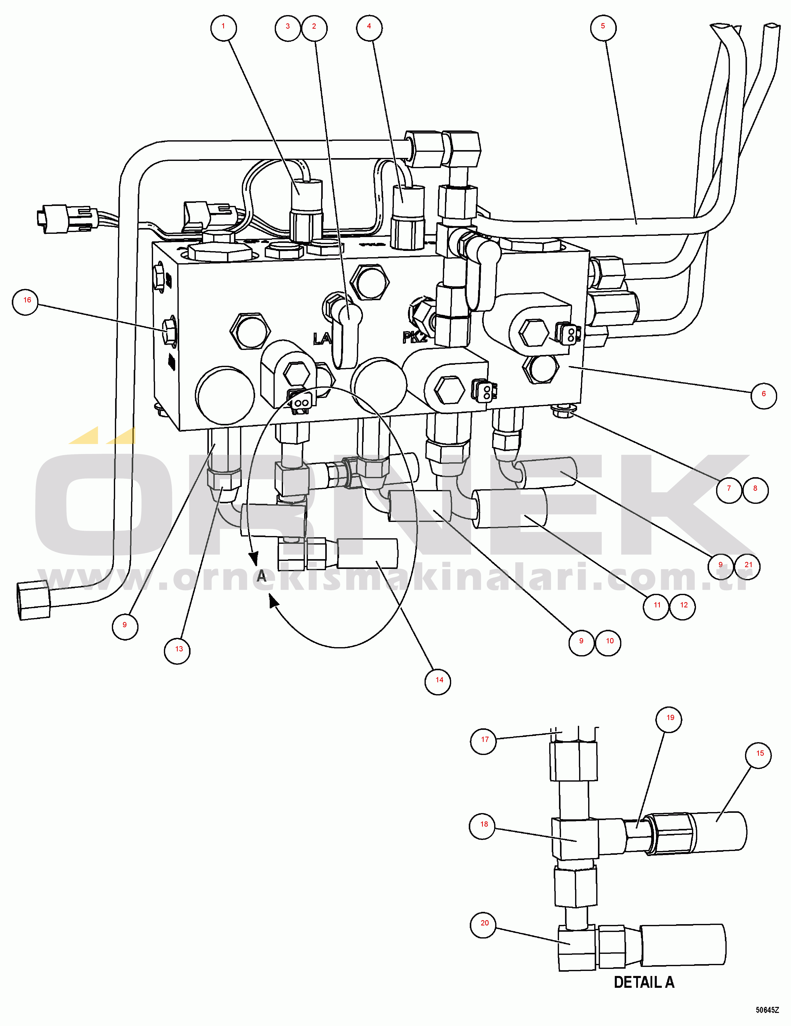 Komatsu HD1500-7 S/N 80001-80137 HYDRAULIC CABINET - BRAKE MANIFOLD (1/2)(#80001-)