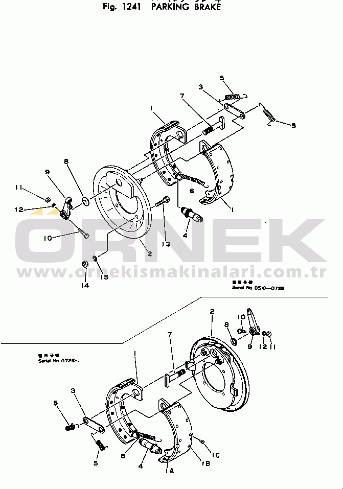 Komatsu HD180-4 S/N 510-UP PARKING BRAKE