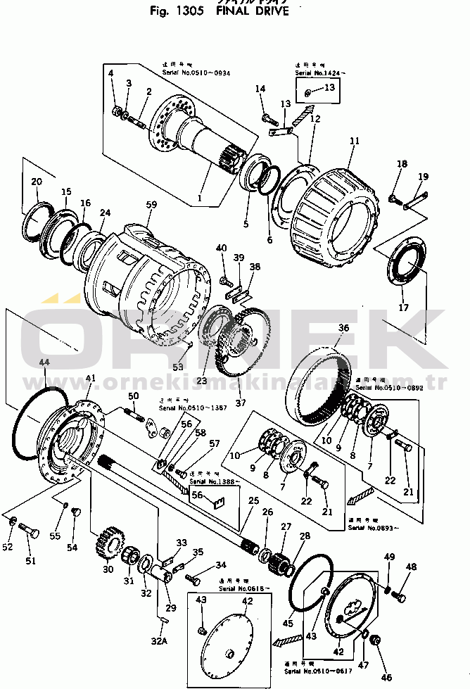 Komatsu HD180-4 S/N 510-UP FINAL DRIVE