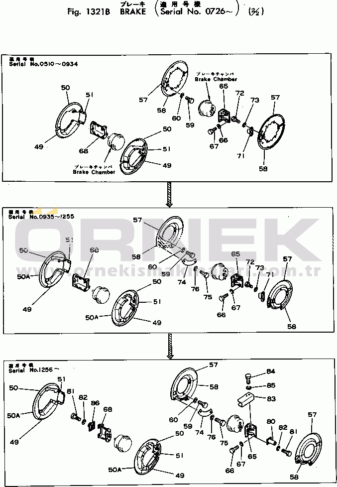 Komatsu HD180-4 S/N 510-UP BRAKE (2/2)(#726-)