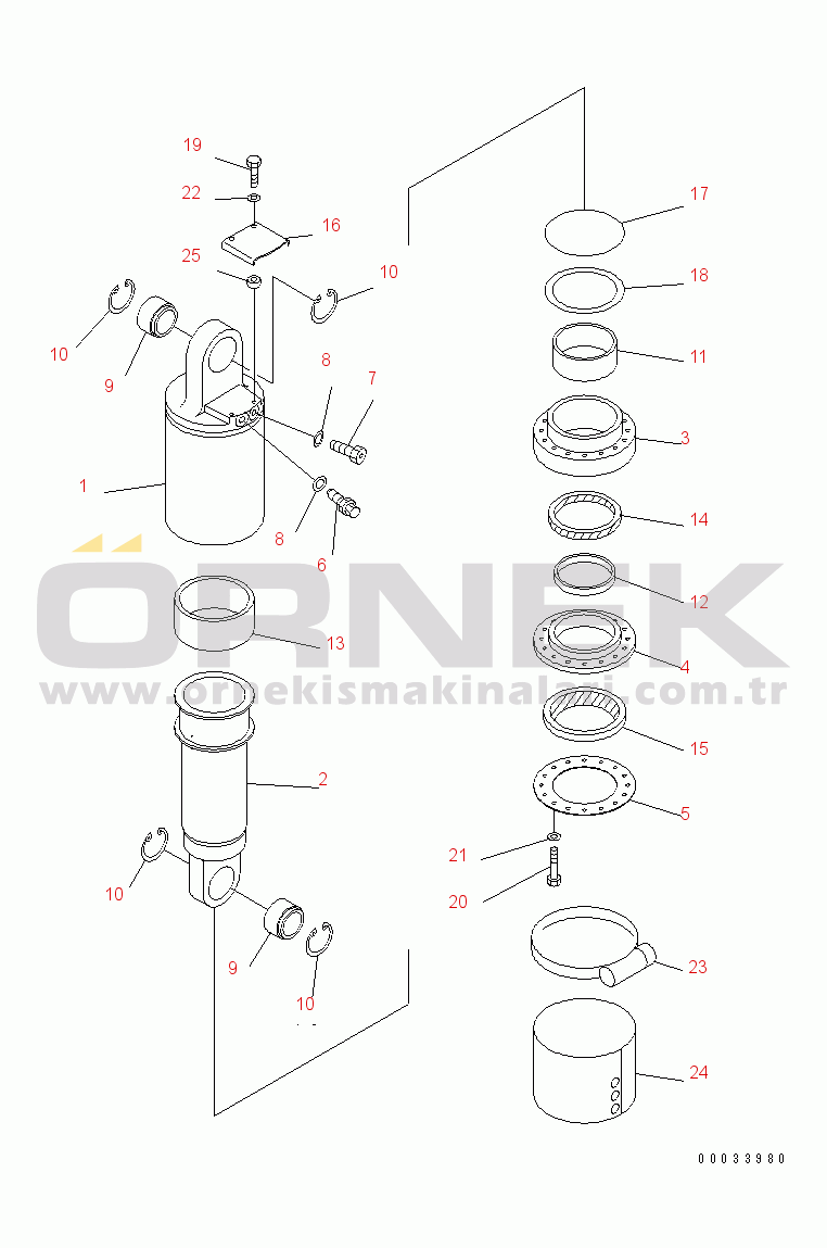 Komatsu HD255-5 S/N 1001-UP (Applies to S/N 1601-UP (SAA6D125E-3).) REAR SUSPENSION(#1601-)