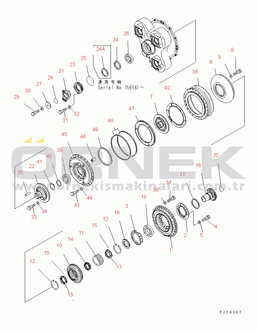 Komatsu HD255-5EO S/N 1001-UP TORQUE CONVERTER (1/2) (BARE¤ INPUT AND DRIVE CASE)