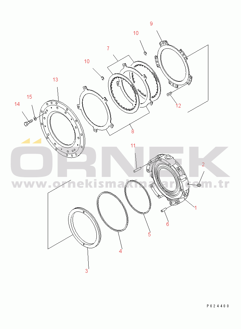 Komatsu HD255-5EO S/N 1001-UP TRANSMISSION (2/8) (HIGH HOUSING)