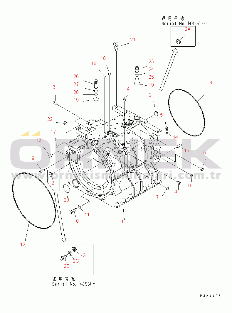 Komatsu HD255-5EO S/N 1001-UP TRANSMISSION (7/8) (CASE)