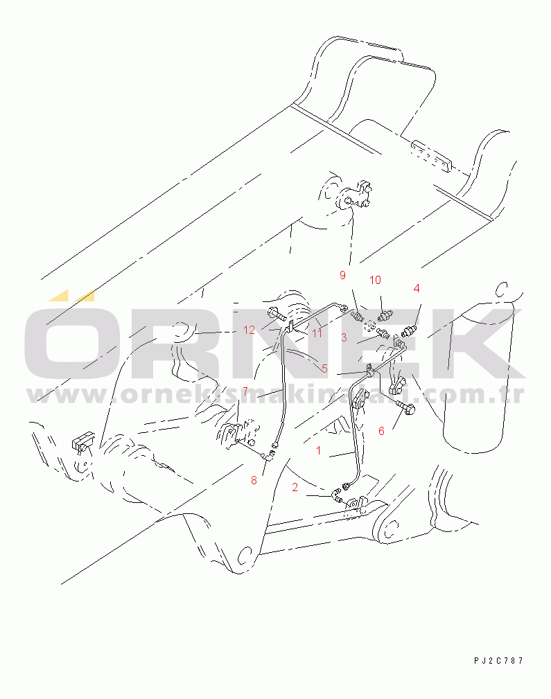 Komatsu HD255-5EO S/N 1001-UP REAR AXLE (LUBRICATION TUBE)(#1312-)