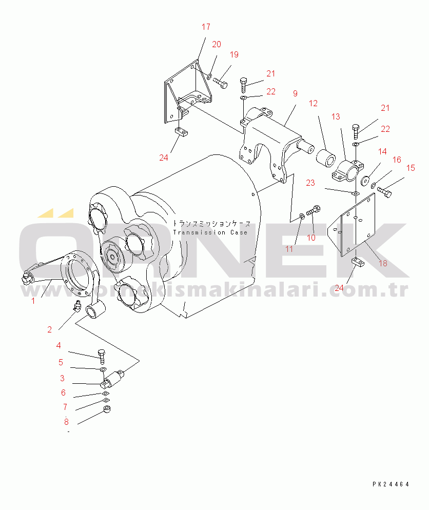 Komatsu HD255-5EO S/N 1001-UP TRANSMISSION MOUNTING