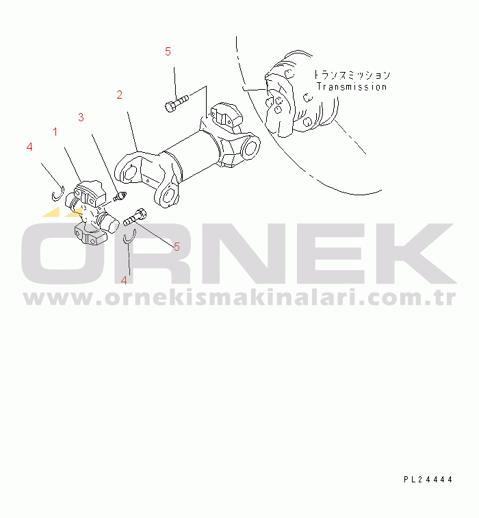 Komatsu HD255-5 S/N 1001-UP FRONT PROPELLER SHAFT