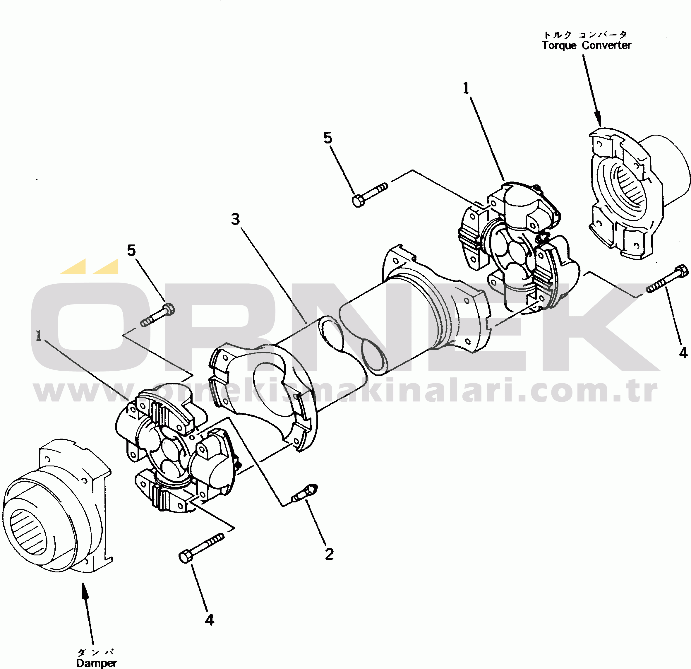 Komatsu HD325-6W S/N 5001-UP (4WD Spec.) UNIVERSAL JOINT