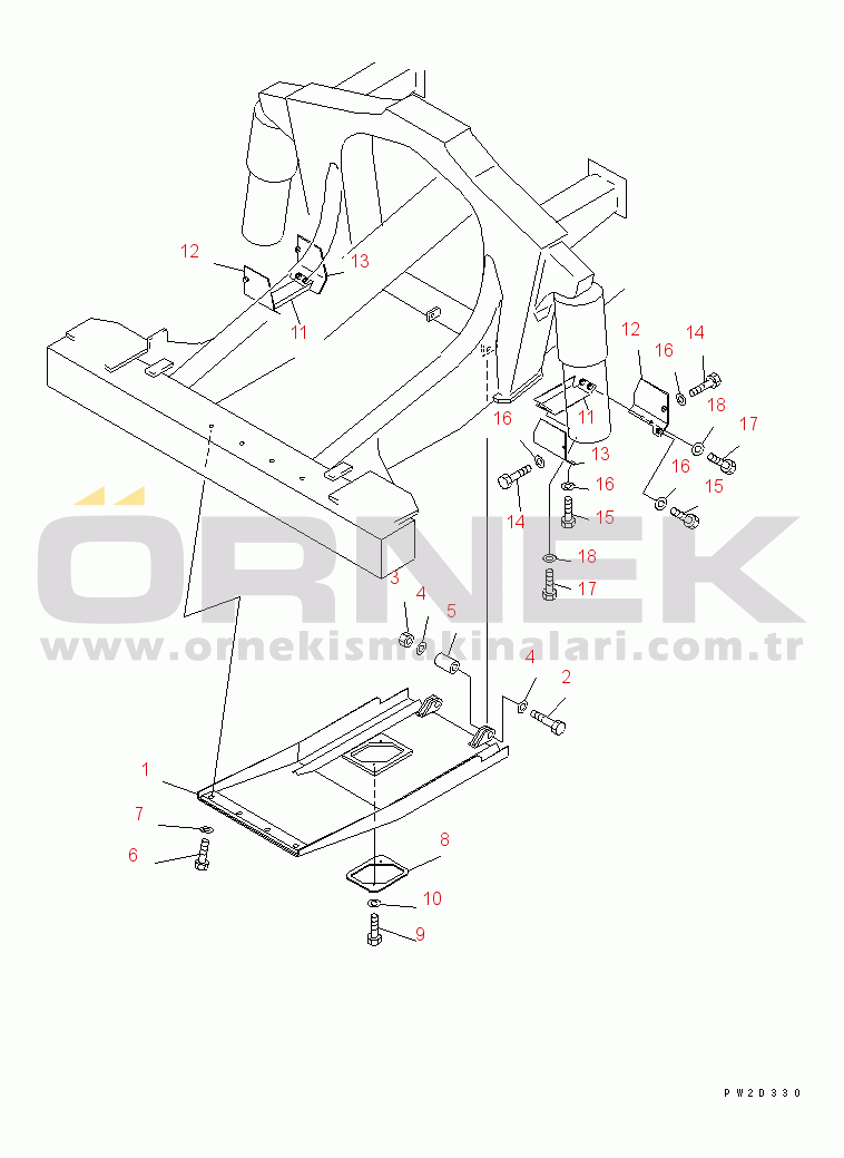 Komatsu HD325-6W S/N 5001-UP ENGINE UNDER GUARD (4WD SPEC.)