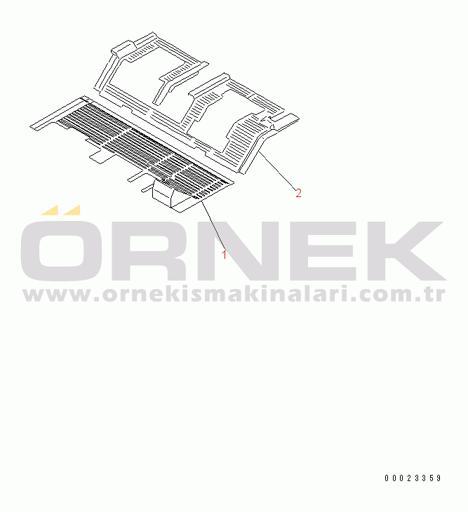 Komatsu HD325-6W S/N 5001-UP CAB INTERIOR (FLOOR MAT) (WITH DIFFERENTIAL LOCK)
