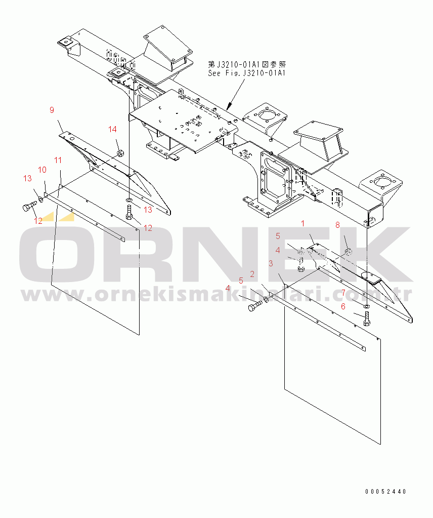 Komatsu HD325-7R S/N 11001-11033 (W/O EGR) FENDER(#11001-)