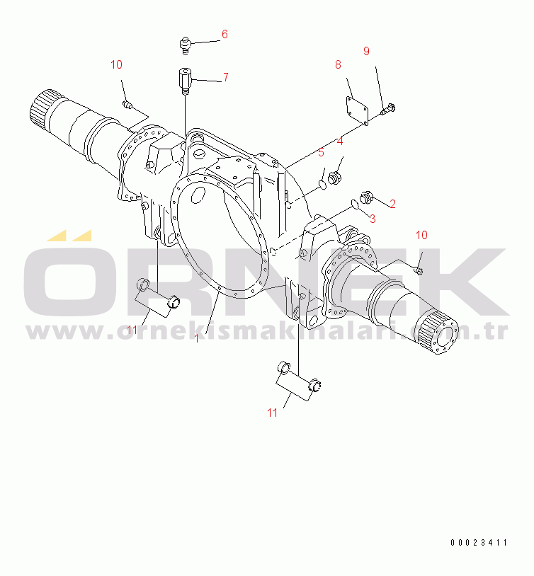 Komatsu HD325-6 S/N 5001-UP REAR AXLE HOUSING(#5001-5484)