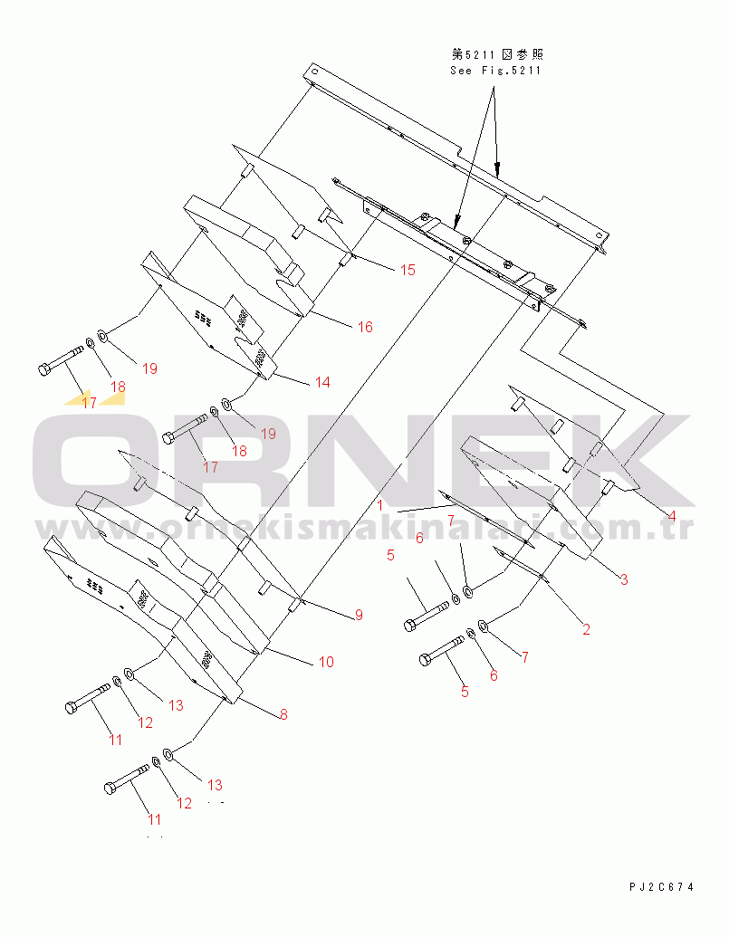 Komatsu HD325-6 S/N 5001-UP EXHAUST PIPE COVER (2/2) (LOW NOISE SPEC.)(#6056-)