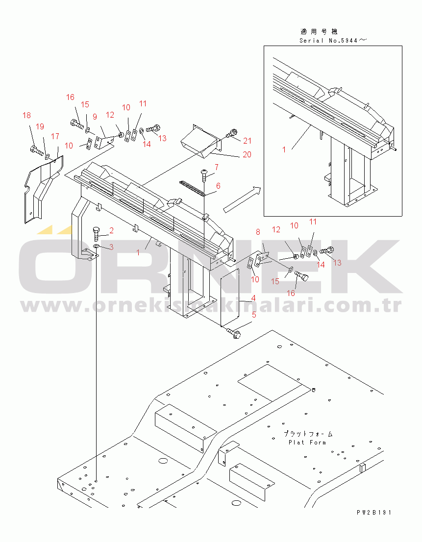 Komatsu HD325-6 S/N 5001-UP CAB INTERIOR (DASHBOARD) (1/2)(#5680-)