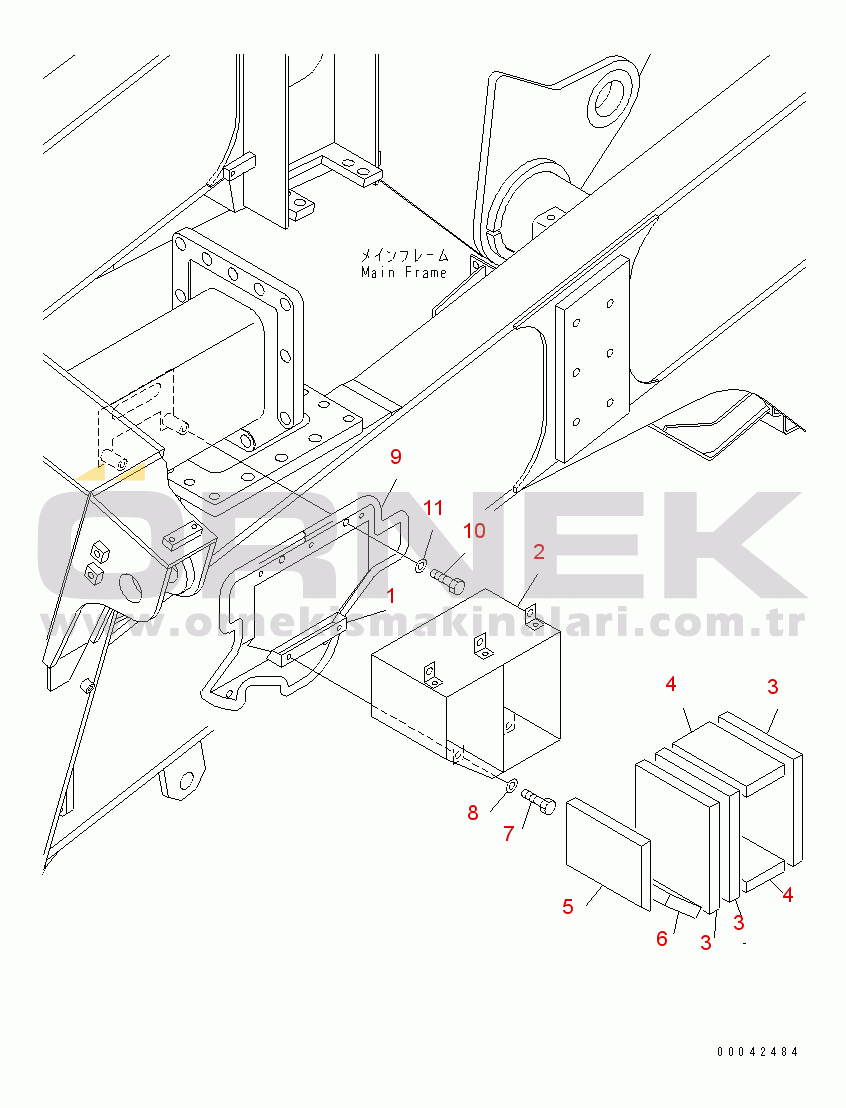Komatsu HD325-7 S/N 7001-UP ENGINE SIDE COVER (L.H. 2/2)
