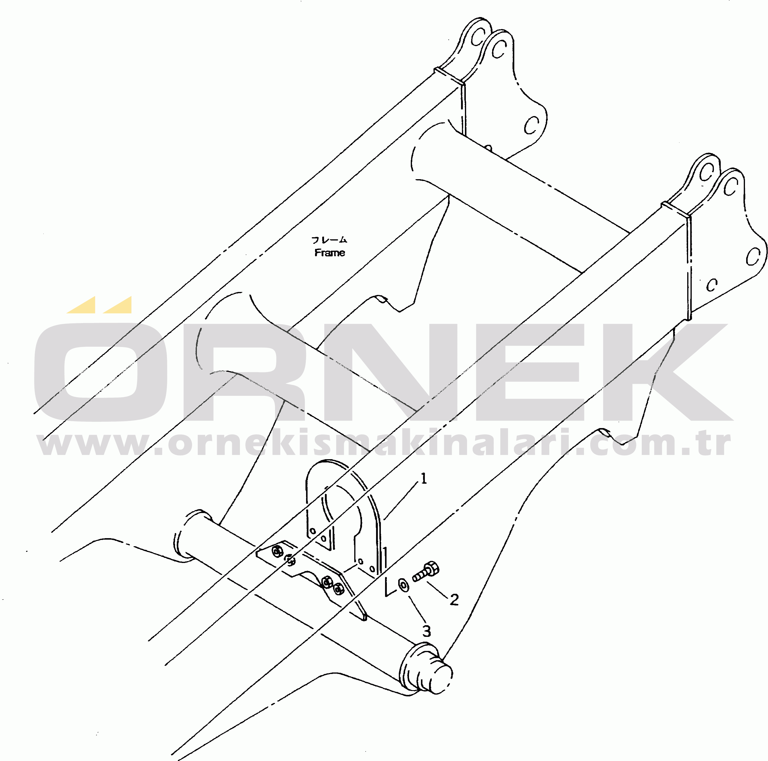 Komatsu HD405-7R S/N 11001-11033 (W/O EGR) REAR PROPELLER SHAFT GUARD(#11001-)