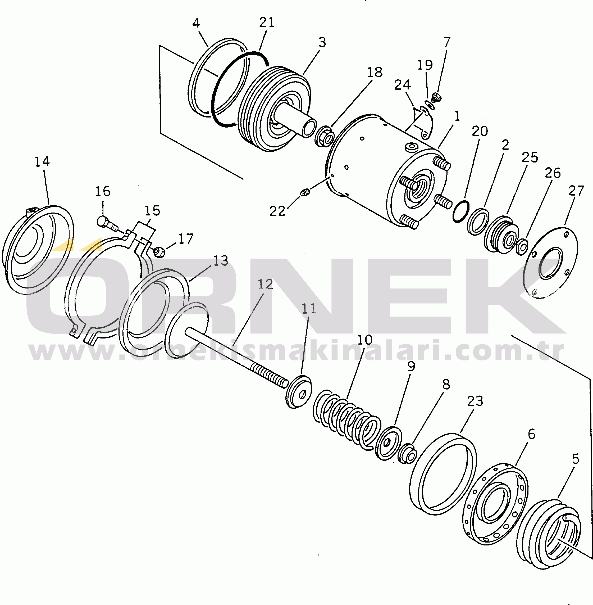 Komatsu HD465-3 S/N 2001-UP SPRING CYLINDER