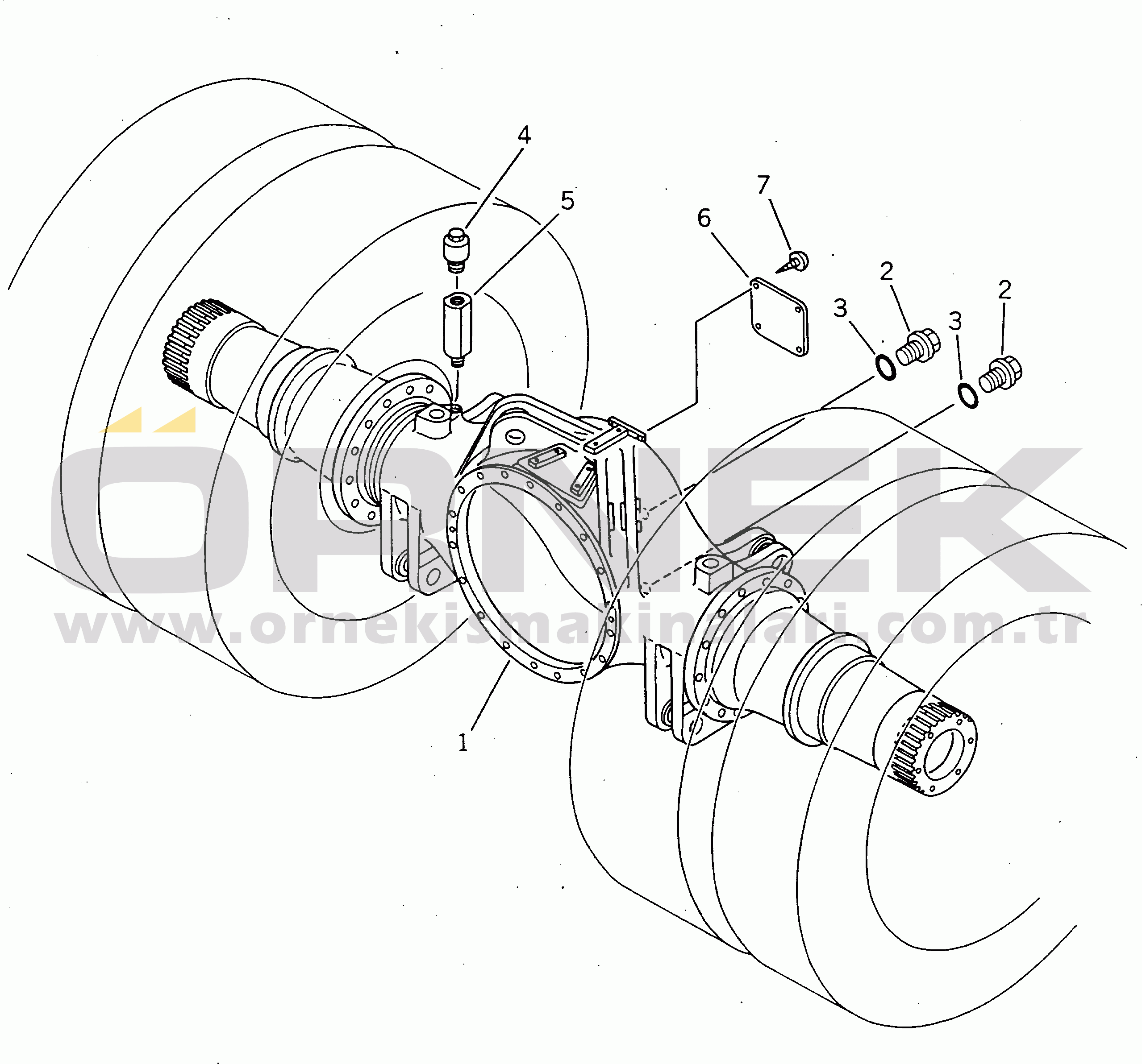 Komatsu HD465-3 S/N 2001-UP REAR AXLE HOUSING