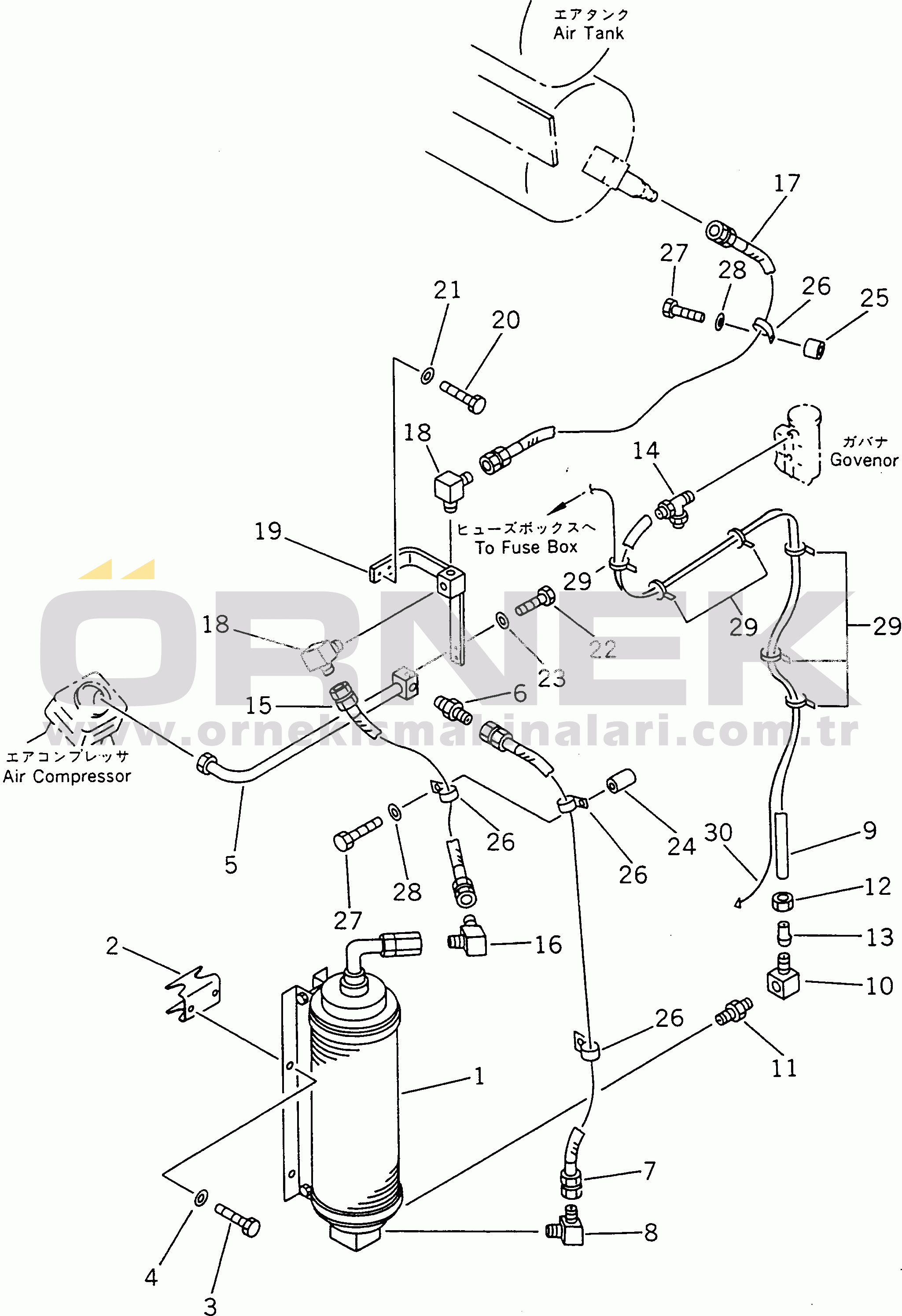 Komatsu HD465-3 S/N 2001-UP AIR DRYER