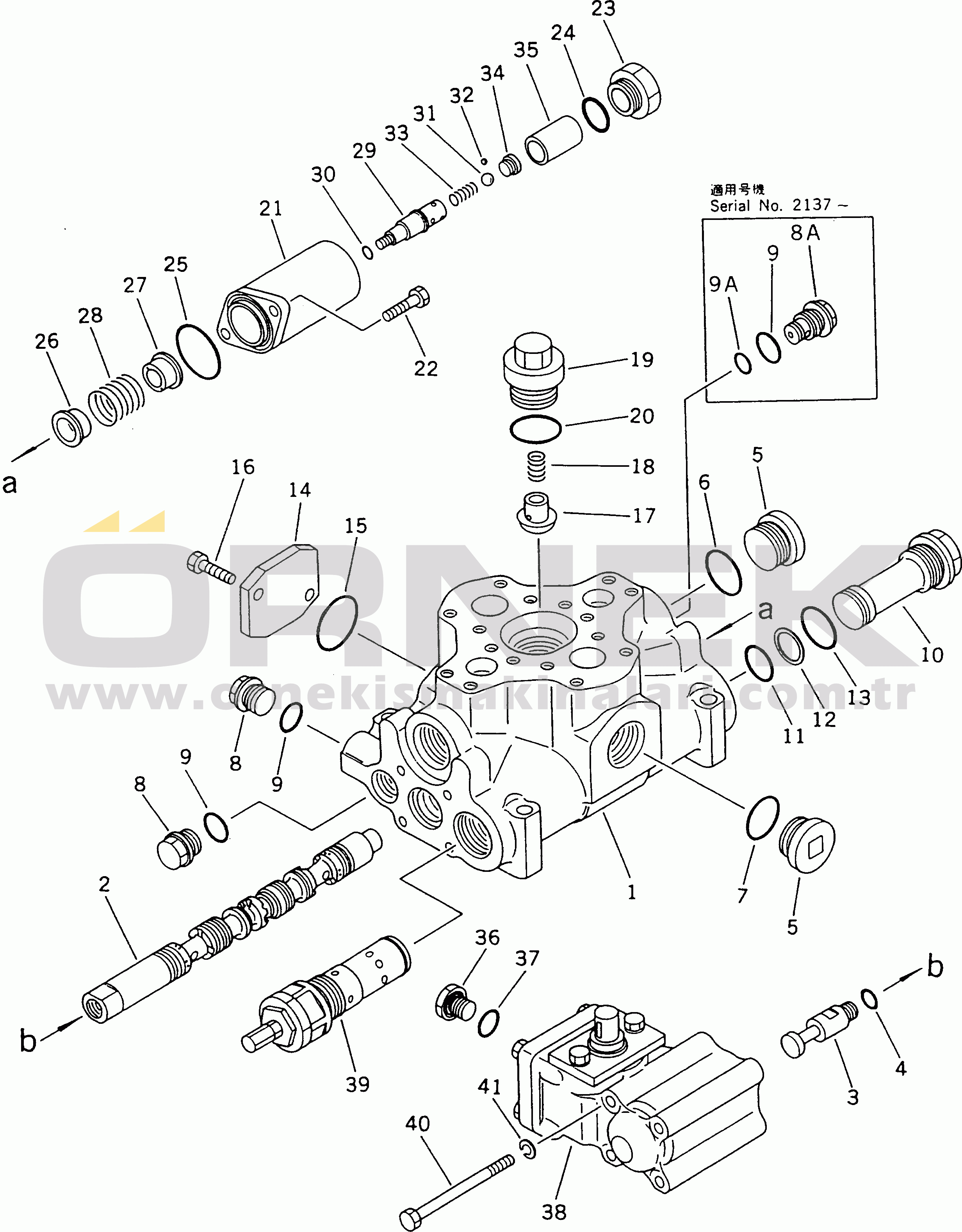 Komatsu HD465-3 S/N 2001-UP HOIST VALVE (1/3)