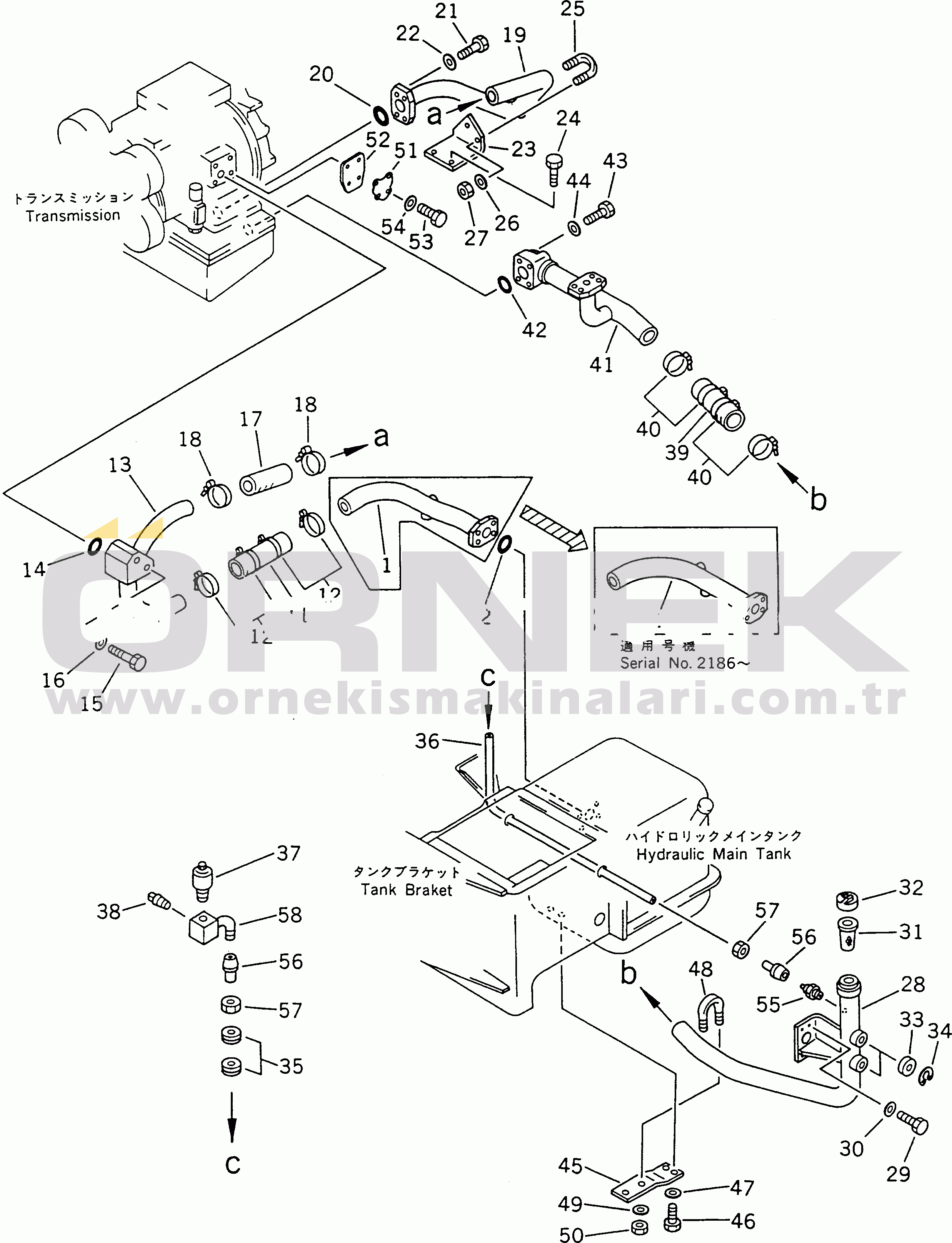 Komatsu HD465-3 S/N 2001-UP HYDRAULIC PIPING (9/12)