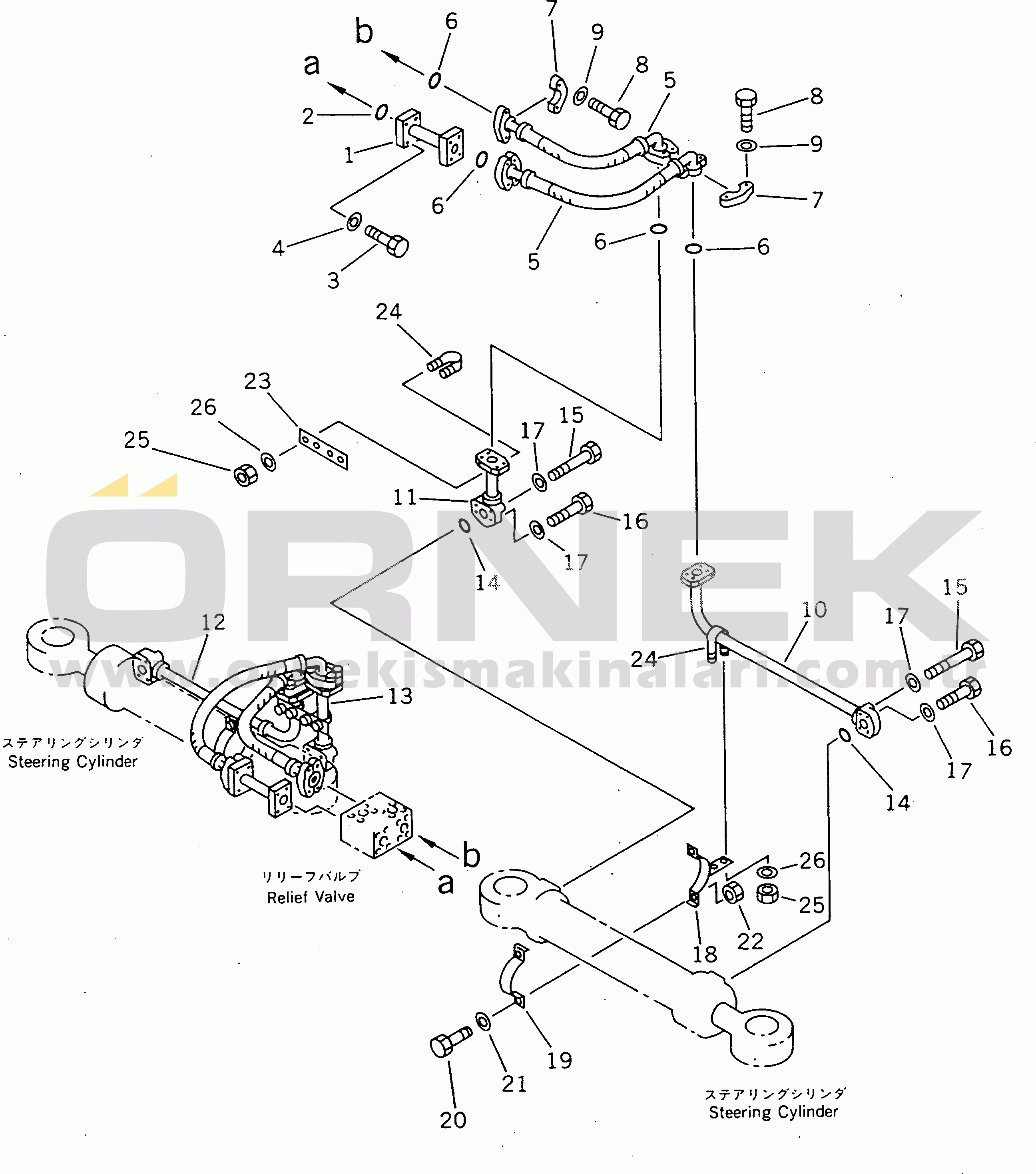 Komatsu HD465-3 S/N 2001-UP HYDRAULIC PIPING (12/12)
