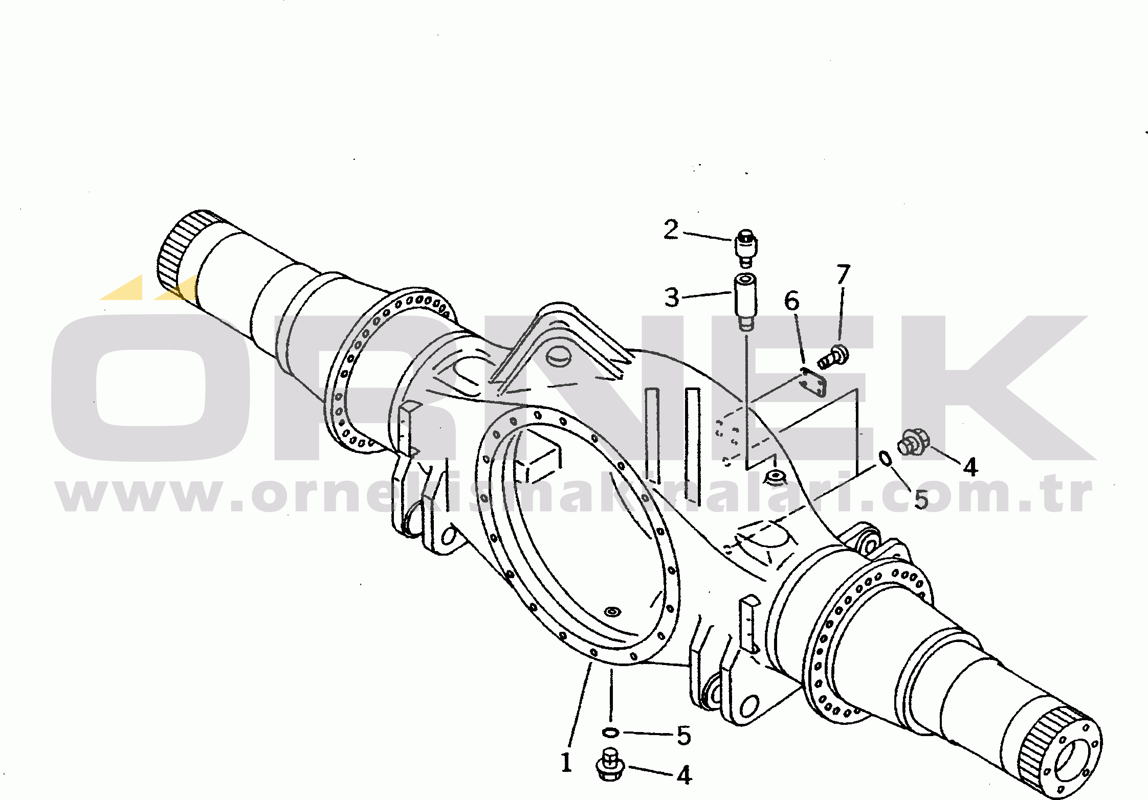 Komatsu HD465-5 S/N 4001-UP REAR AXLE HOUSING