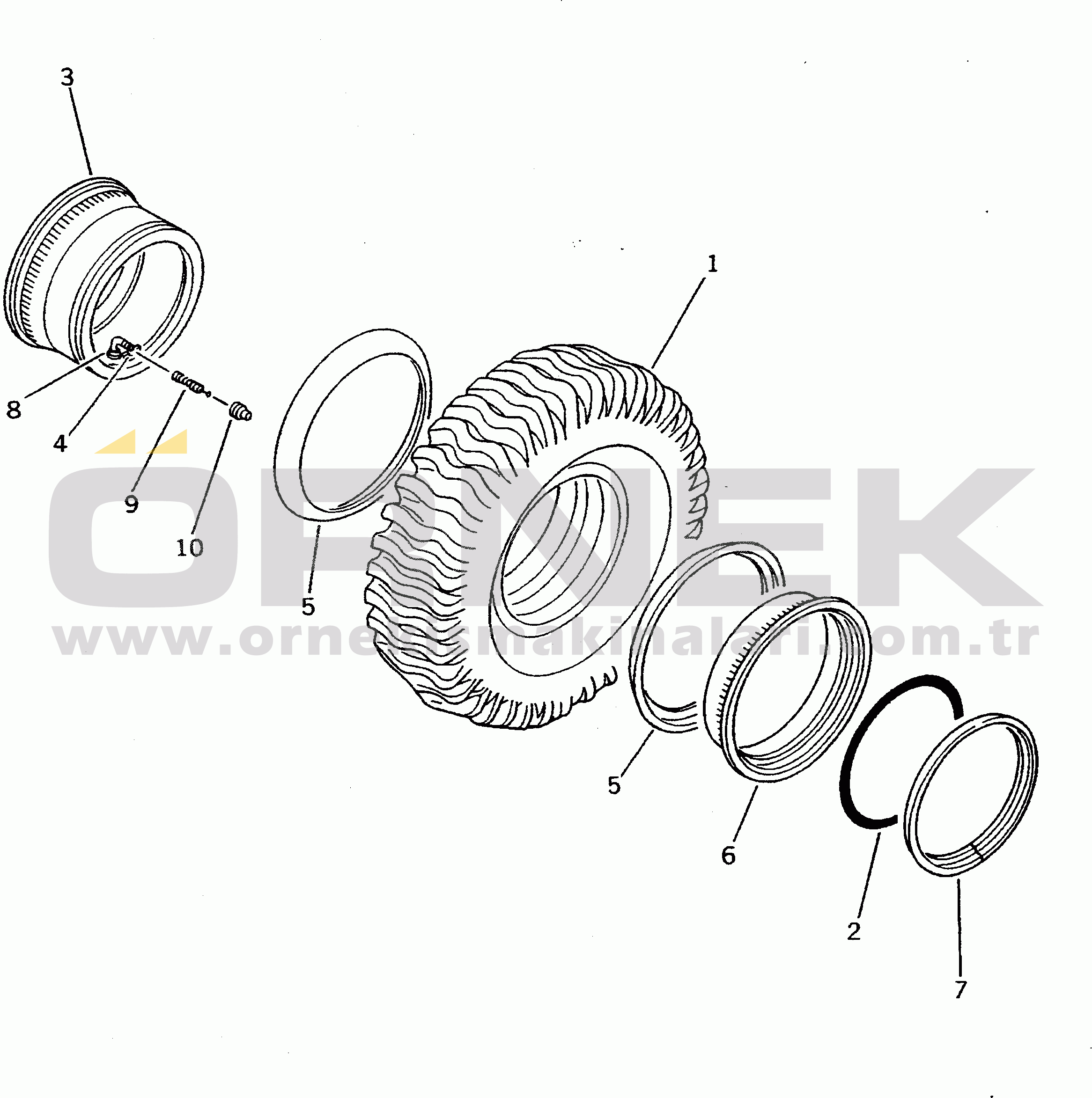 Komatsu HD465-5 S/N 4001-UP FRONT WHEEL