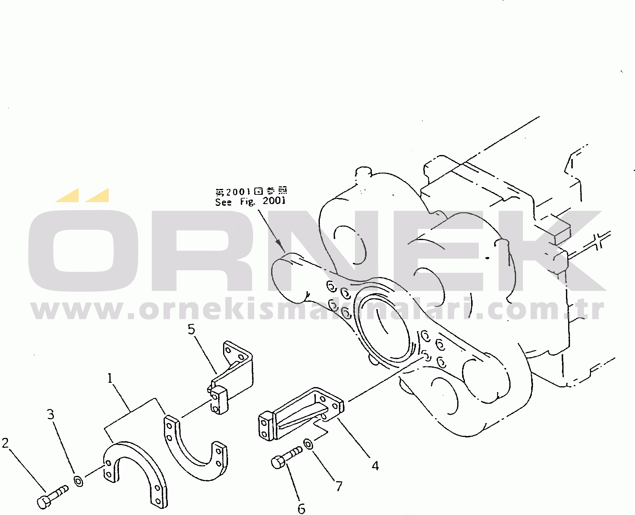 Komatsu HD465-5 S/N 4001-UP FRONT DRIVE SHAFT GUARD