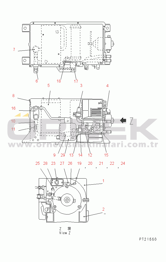 Komatsu HD465-5 S/N 4001-UP AIR CONDITIONER UNIT(#4001-4625)
