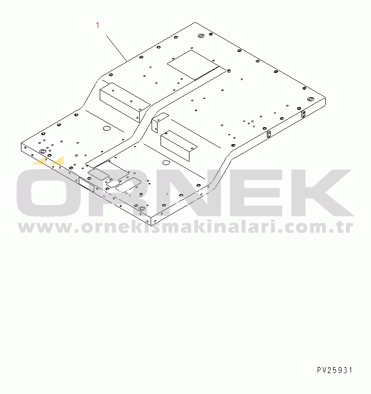 Komatsu HD465-5 S/N 4001-UP CAB INTERIOR (FLOOR) (1/4)(#4626-)