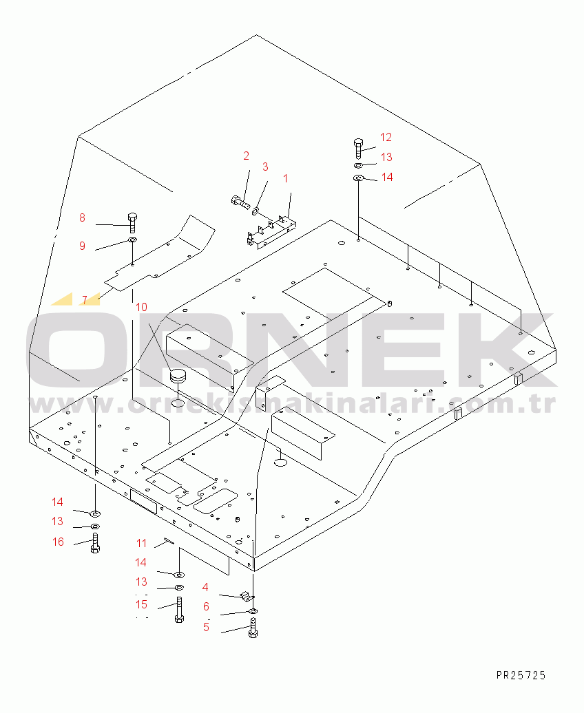 Komatsu HD465-5 S/N 4001-UP CAB INTERIOR (FLOOR) (4/4)(#4626-)