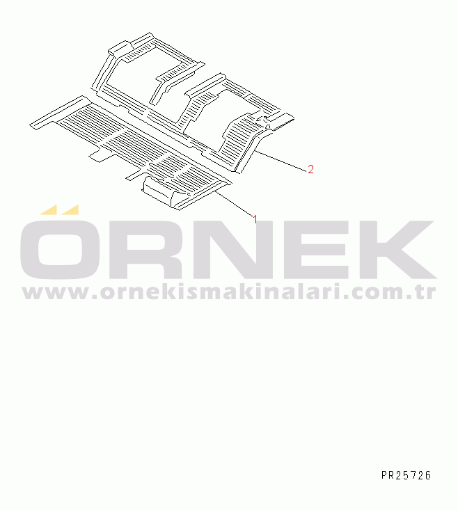 Komatsu HD465-5 S/N 4001-UP CAB INTERIOR (FLOOR MAT)(#4626-)