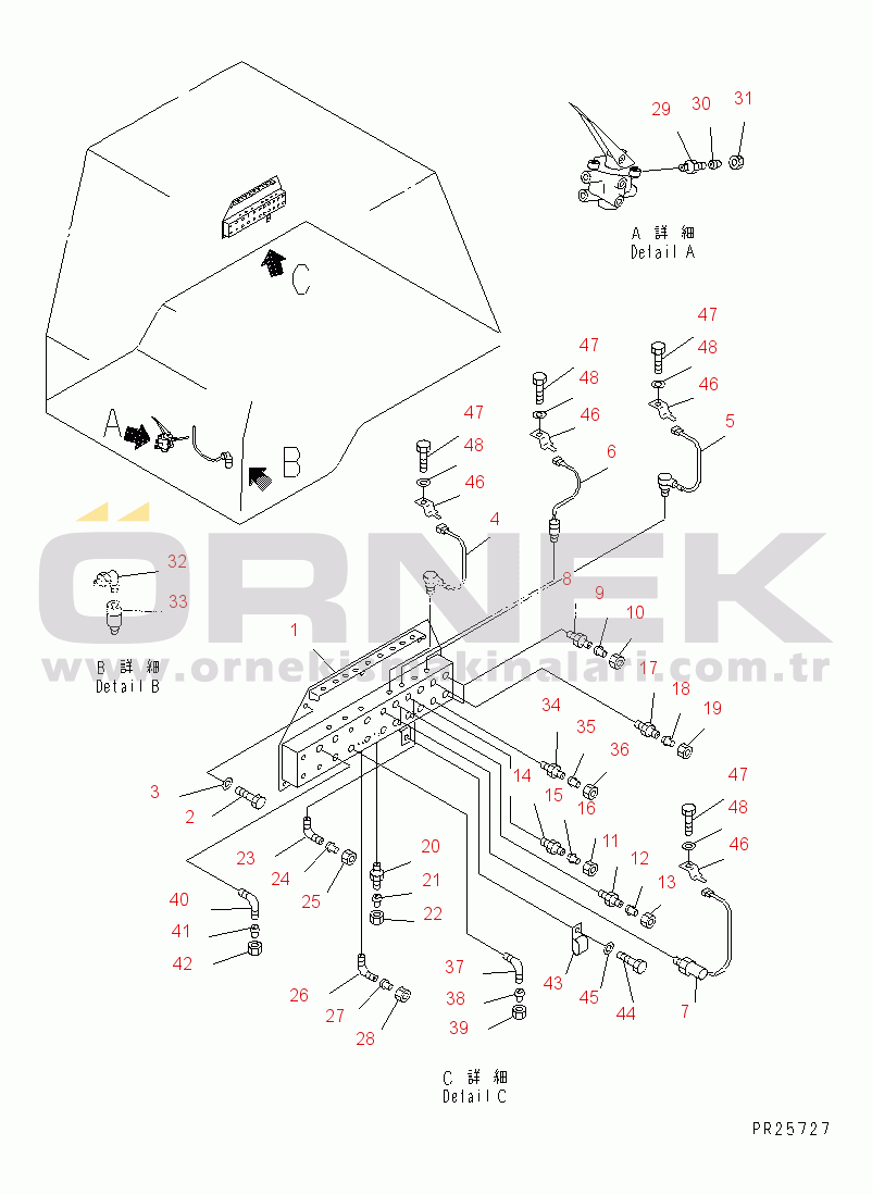 Komatsu HD465-5 S/N 4001-UP CAB INTERIOR (AIR VALVE) (1/6)(#4626-)