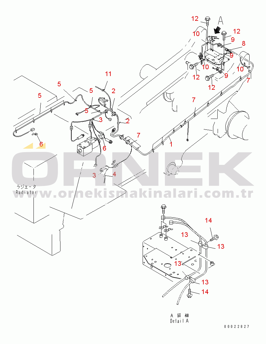 Komatsu HD605-7 S/N 7001-UP ABS CHASSIS (WIRING HARNESS)