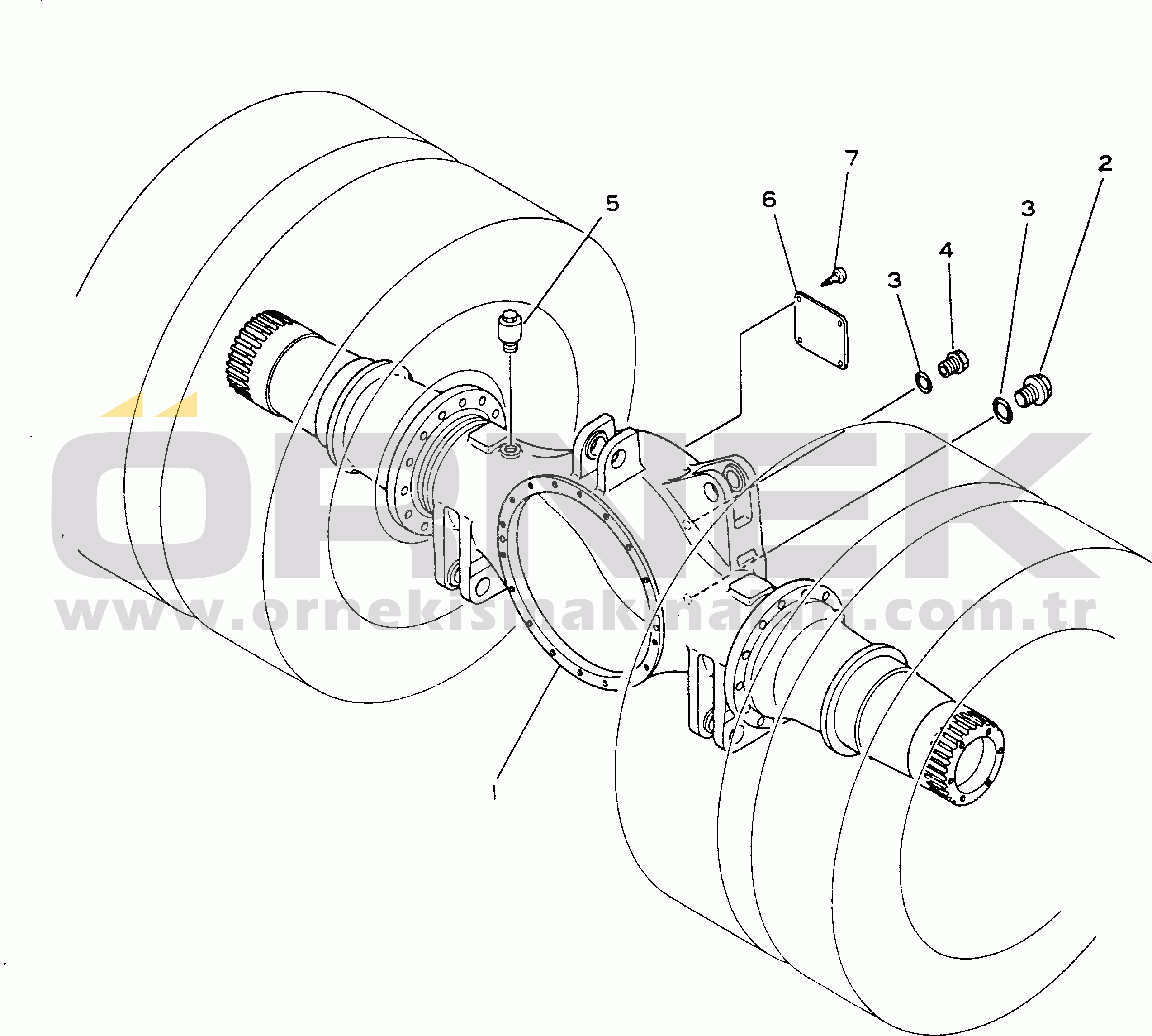 Komatsu HD780-1 S/N 1002-UP REAR AXLE