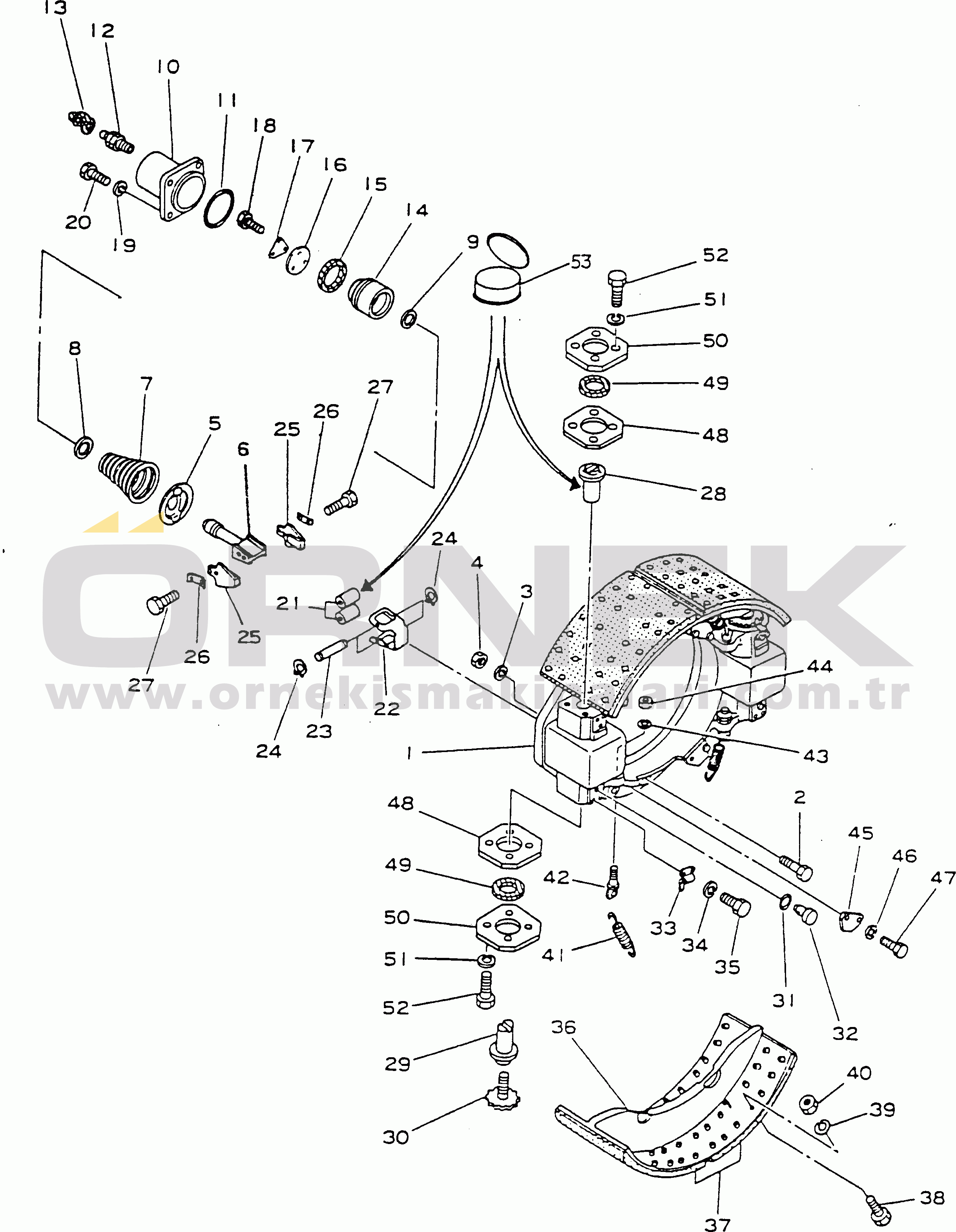 Komatsu HD780-1 S/N 1002-UP FRONT BRAKE