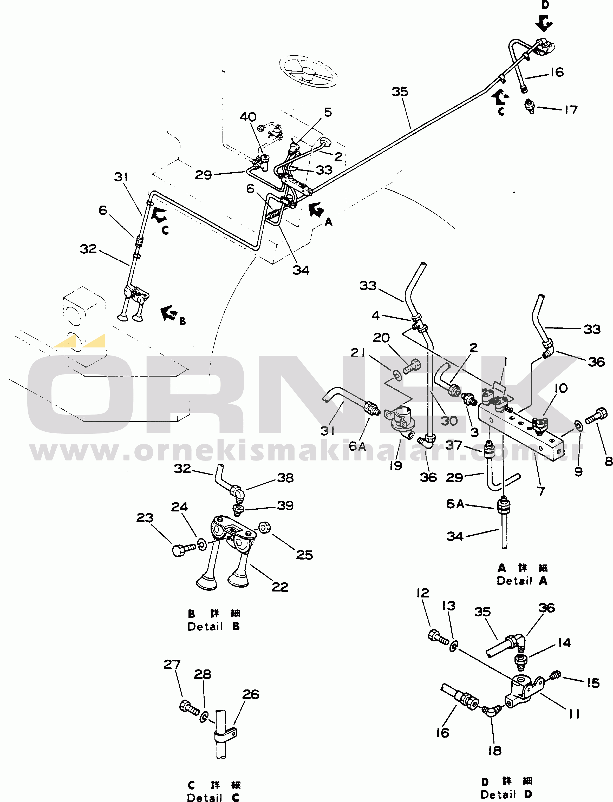 Komatsu HD780-1 S/N 1002-UP AIR RESERVOIR PIPING (2/2)