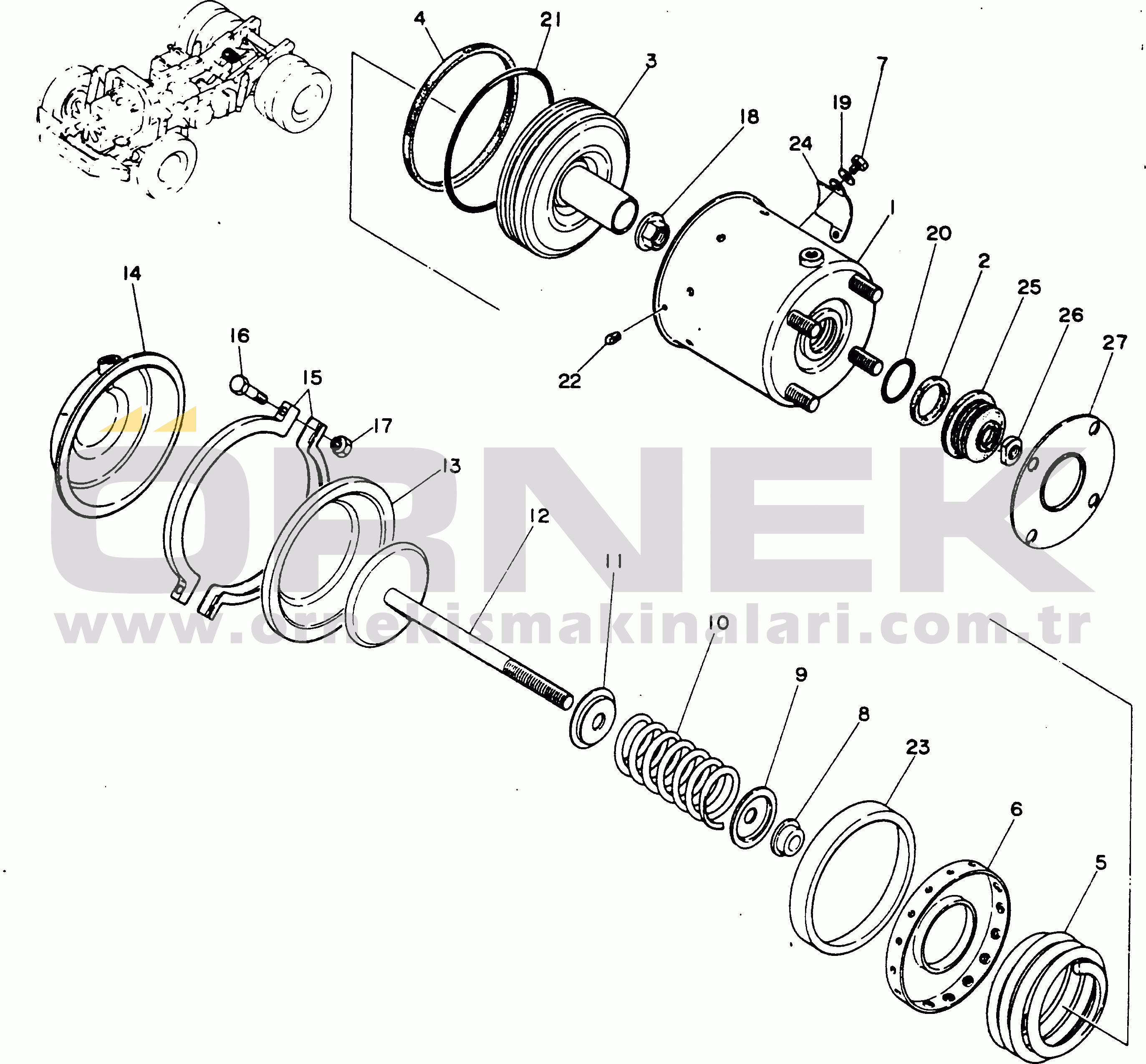 Komatsu HD780-1 S/N 1002-UP PARKING BRAKE ACTUATOR