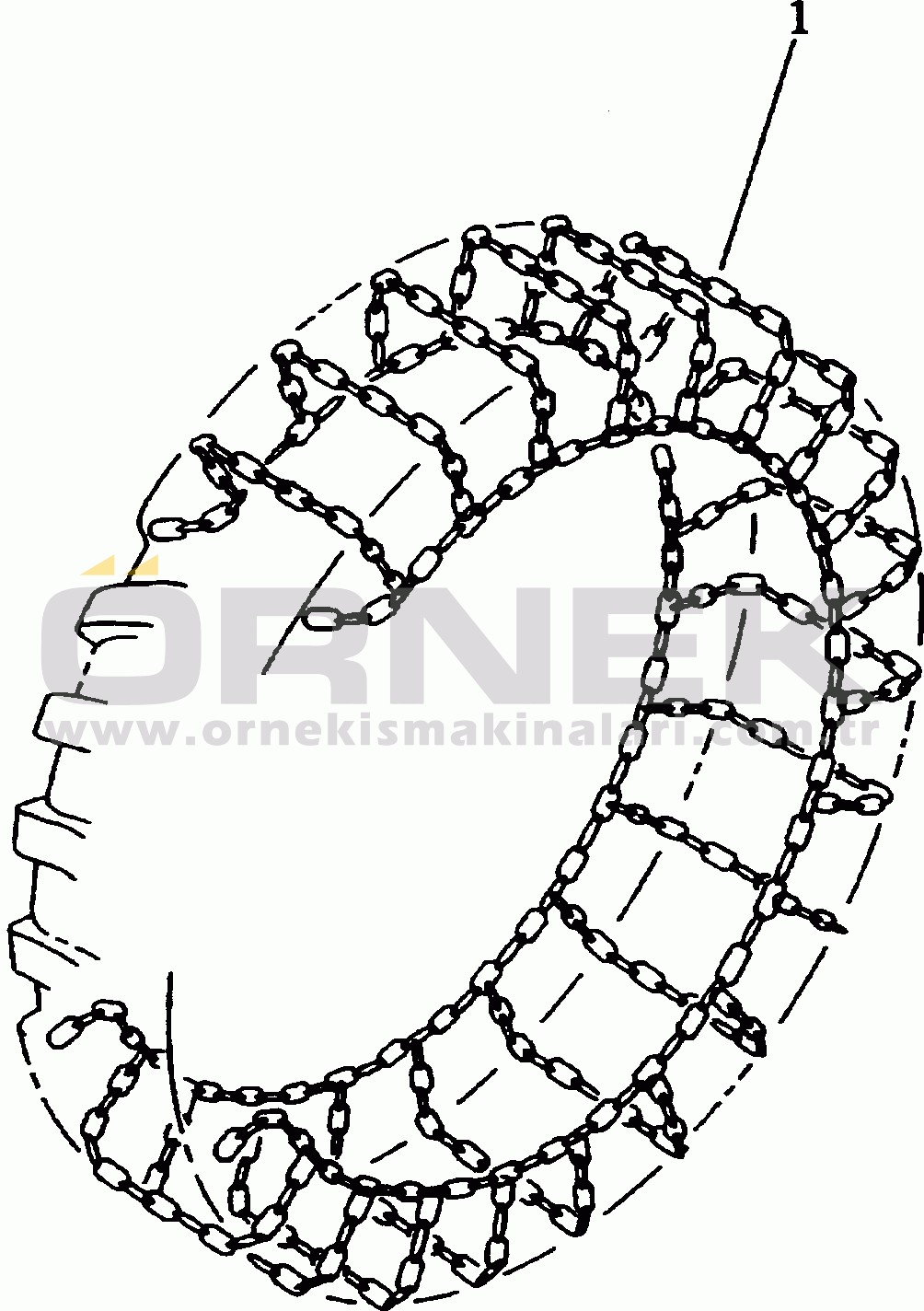 Komatsu HD785-3 S/N 2001-UP TIRE CHAIN