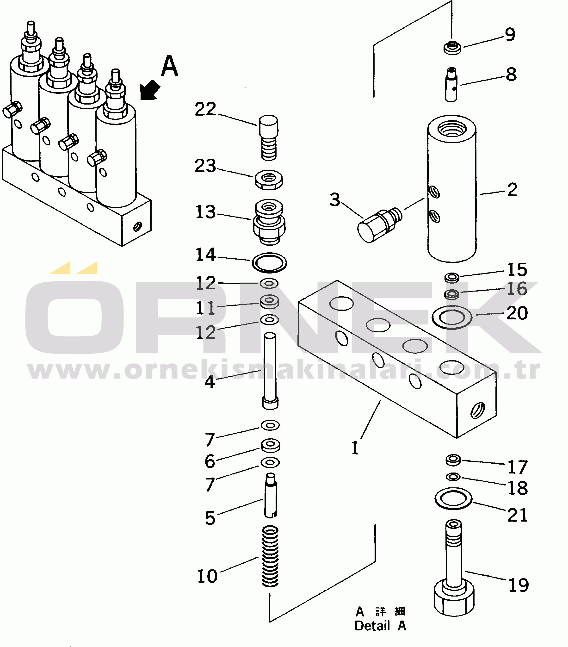 Komatsu HD785-3 S/N 2001-UP AUTO GREASE INJECTOR (4 MANIFOLD)