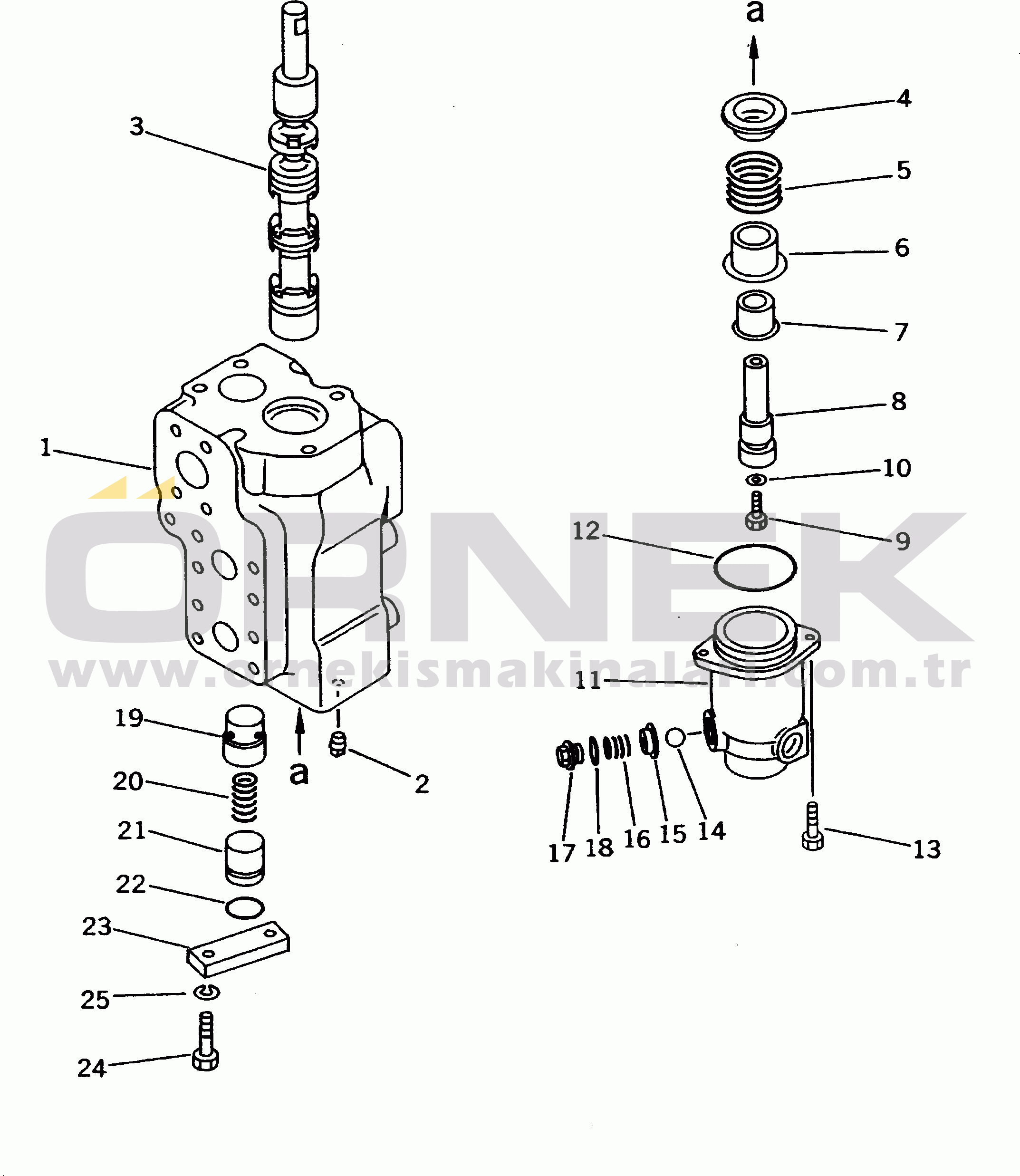 Komatsu HD785-3 S/N 2001-UP HOIST VALVE (1/3)