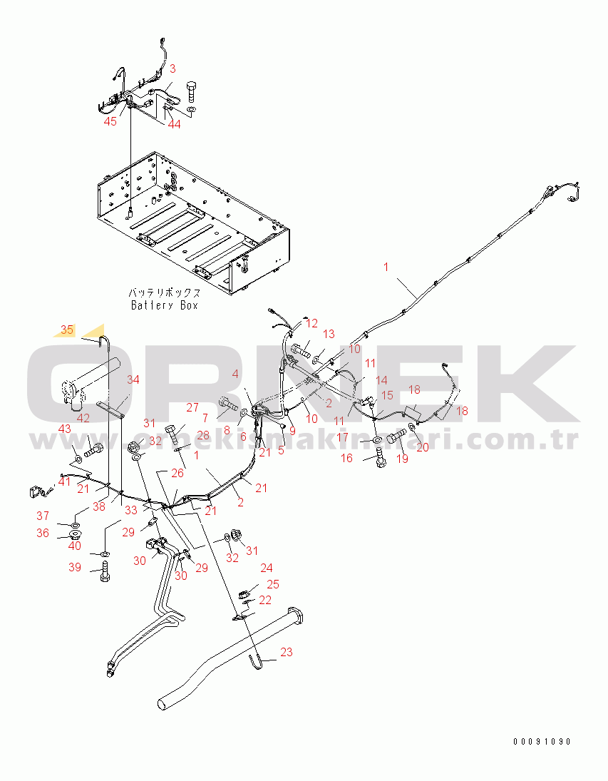 Komatsu HD785-7 S/N 7001-8172 MAINTENANCE MONITOR (WIRING HARNESS)(#8184-)