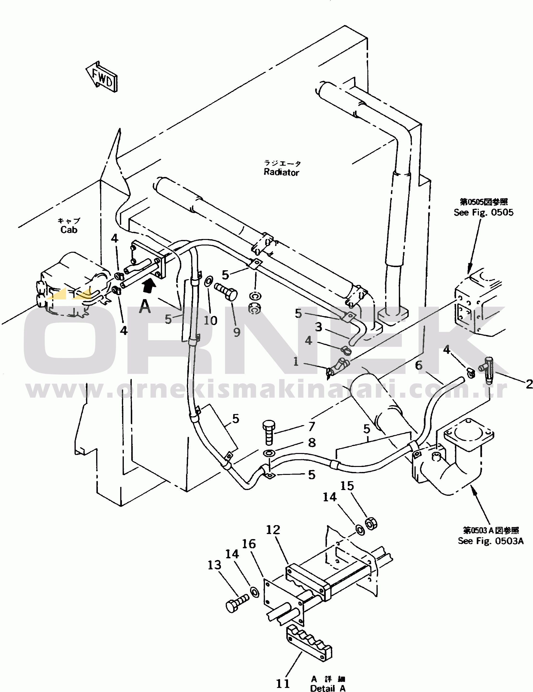 Komatsu HD985-3 S/N 1001-UP CAR HEATER (1/3) (PIPING)