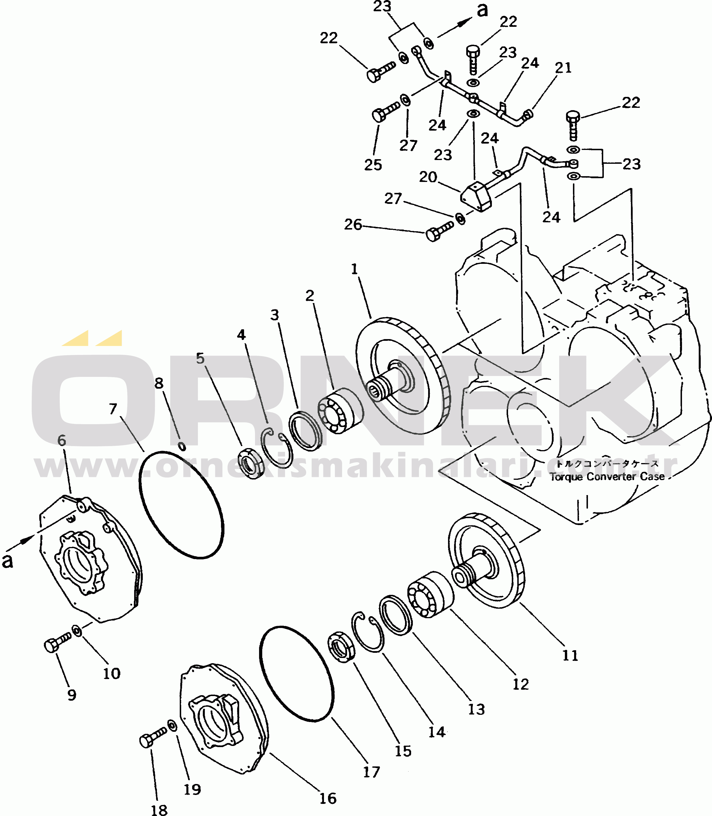 Komatsu HD985-3 S/N 1001-UP TORQUE CONVERTER (2/4) (P.T.O. GEAR)