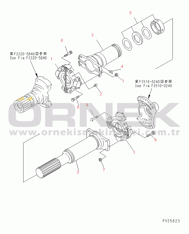 Komatsu HD985-5 S/N 1021-UP REAR PROPELLER SHAFT