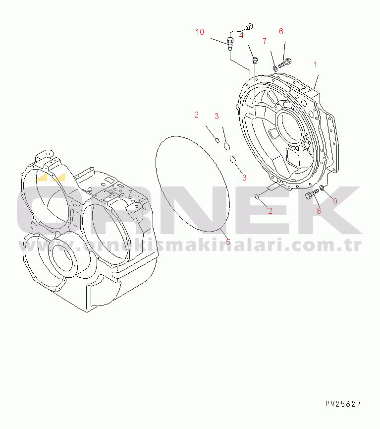 Komatsu HD985-5 S/N 1021-UP TORQUE CONVERTER (4/7) (REAR HOSING)