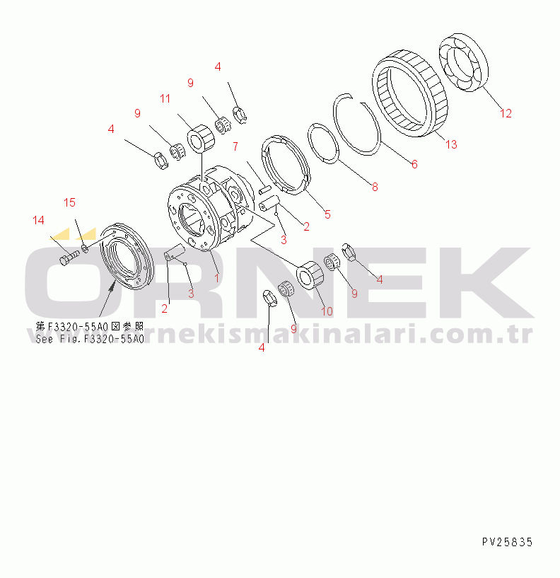 Komatsu HD985-5 S/N 1021-UP TRANSMISSION (4/8) (CARRIER) (1/3)