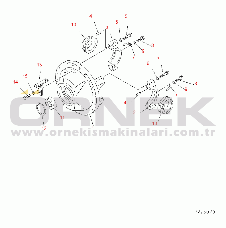 Komatsu HD985-5 S/N 1021-UP REAR AXLE (REAR DIFFERENTIAL) (1/3)(#1054-)